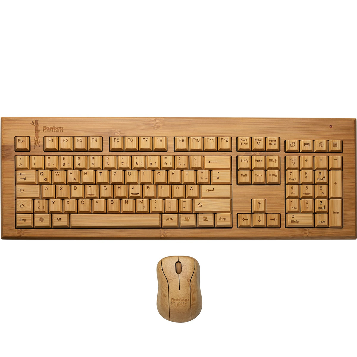 Ensemble Clavier en bois et souris sans fil