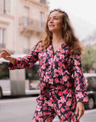 Ensemble pantalon et chemise en soie végétale I Encore un Soir - Meanwhile Boutique