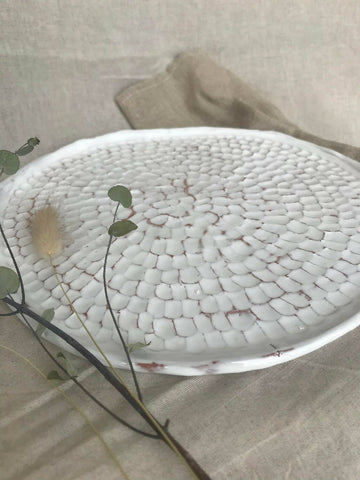 Gand plat a gâteau, tartes, en céramique artisanale - Meanwhile Boutique