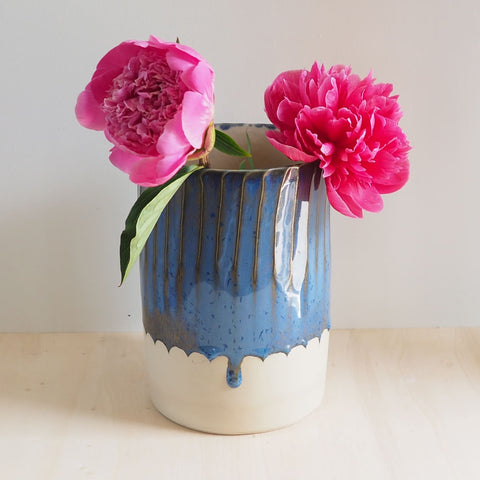 Grand vase pot unique fait-main effet coulant - Meanwhile Boutique