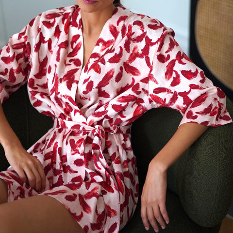 Kimono fluide à la matière éco-responsable pour femme 
