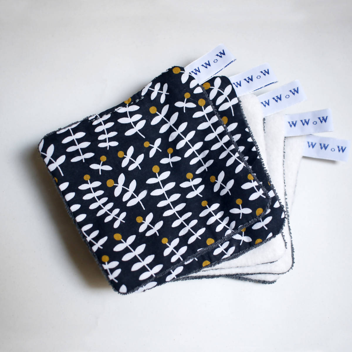 Kit Lingettes Démaquillantes Lavables Bio I Lot de 5 - Meanwhile Boutique