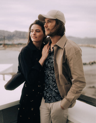 La Surchemise / Veste beige unisexe en coton Pima - Meanwhile Boutique