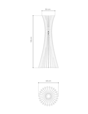 Lampadaire en bois design trépied - Tipi