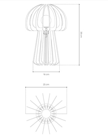 Lampe à poser en bois design - Alma