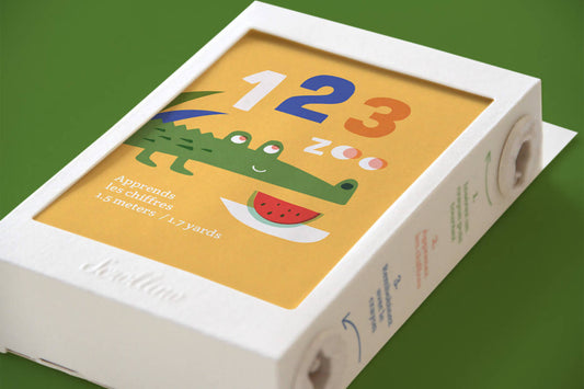Livre objet à dérouler 100% compostable - Scrollino 123 ZOO - Meanwhile Boutique