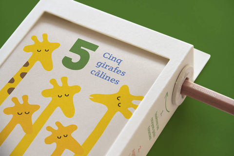 Livre objet à dérouler 100% compostable - Scrollino 123 ZOO - Meanwhile Boutique