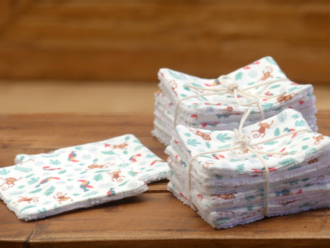 Lingettes lavables pour bébé en coton biologique fabriquées en France 