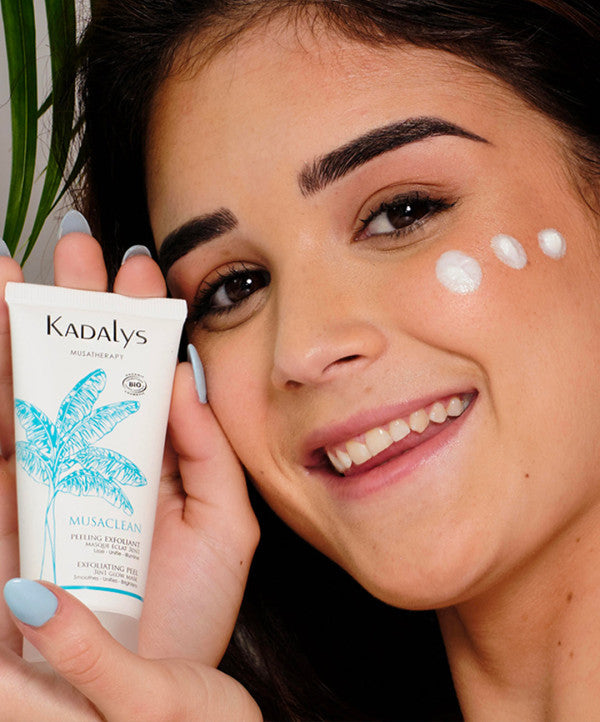 Masque Peeling / liftant Exfoliant / apaisant Bio à la Banane Verte de Kadalys, produits soins 100% naturel