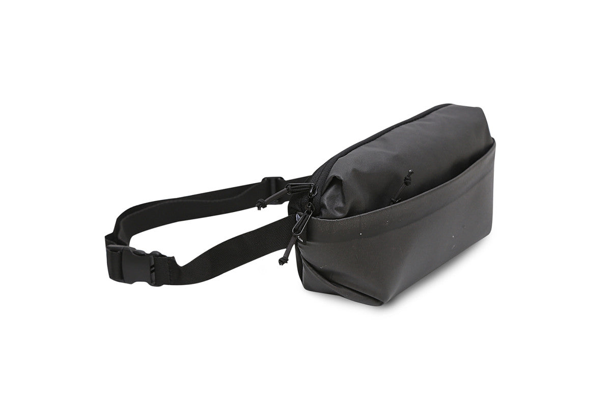 Sac banane végane en papier bulle noir