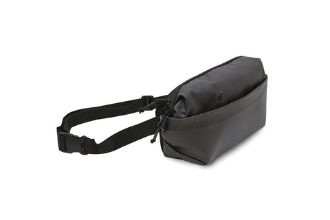 Sac banane végane en papier bulle noir