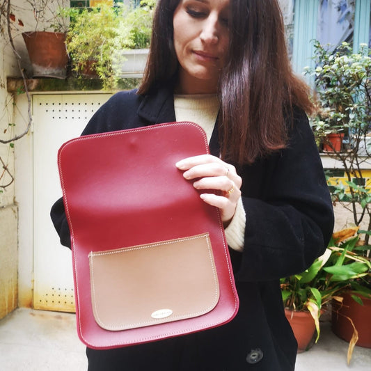 Sac Pochette simple couleur unie fait main