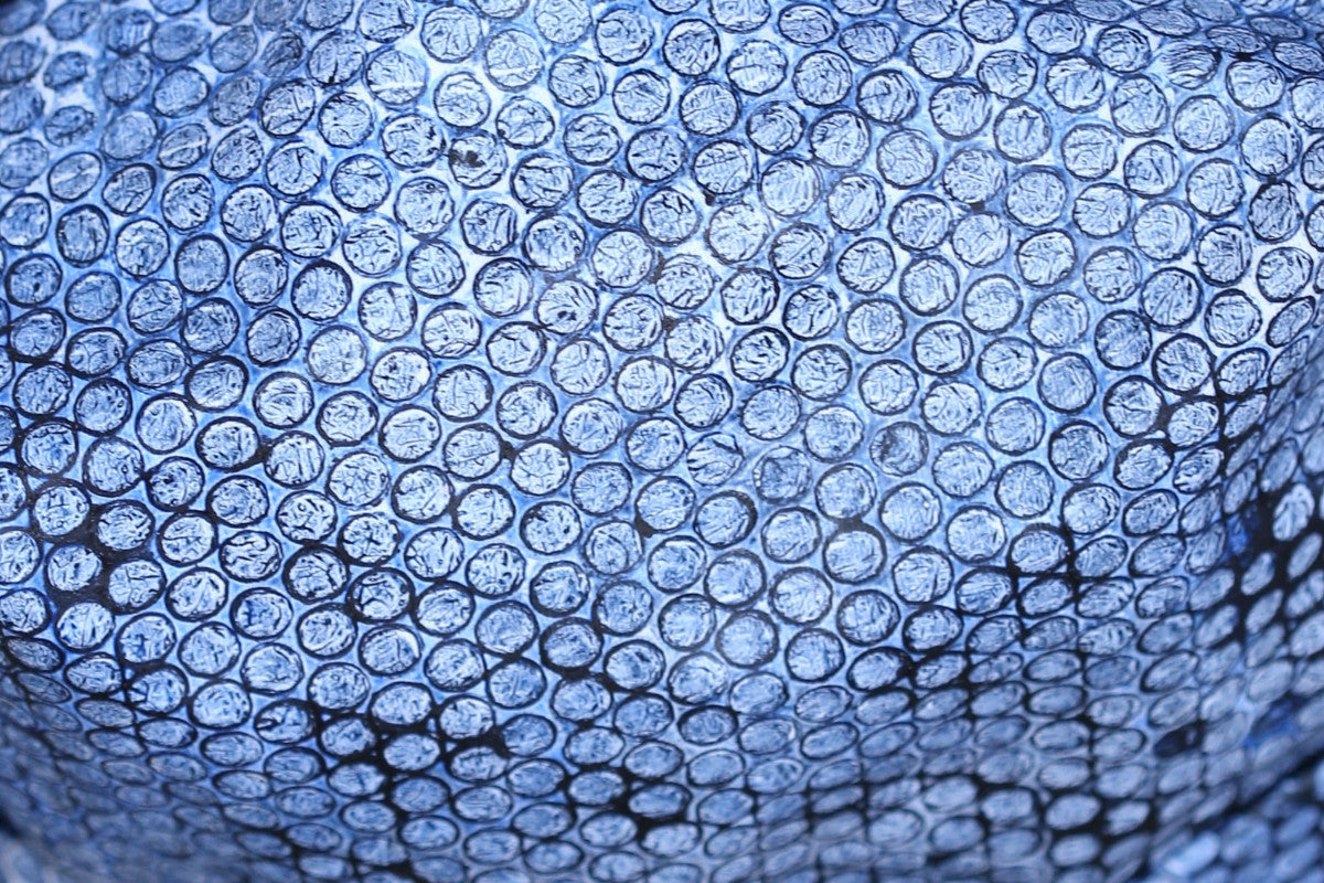 Sac tote-bag bleu jean en papier bulle recyclé