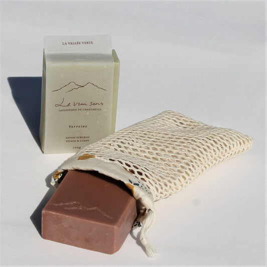Petit pochon sauve savon en coton bio