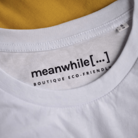 T-shirt Blanc EcoFriendly & Happy I Coton bio - Meanwhile Boutique