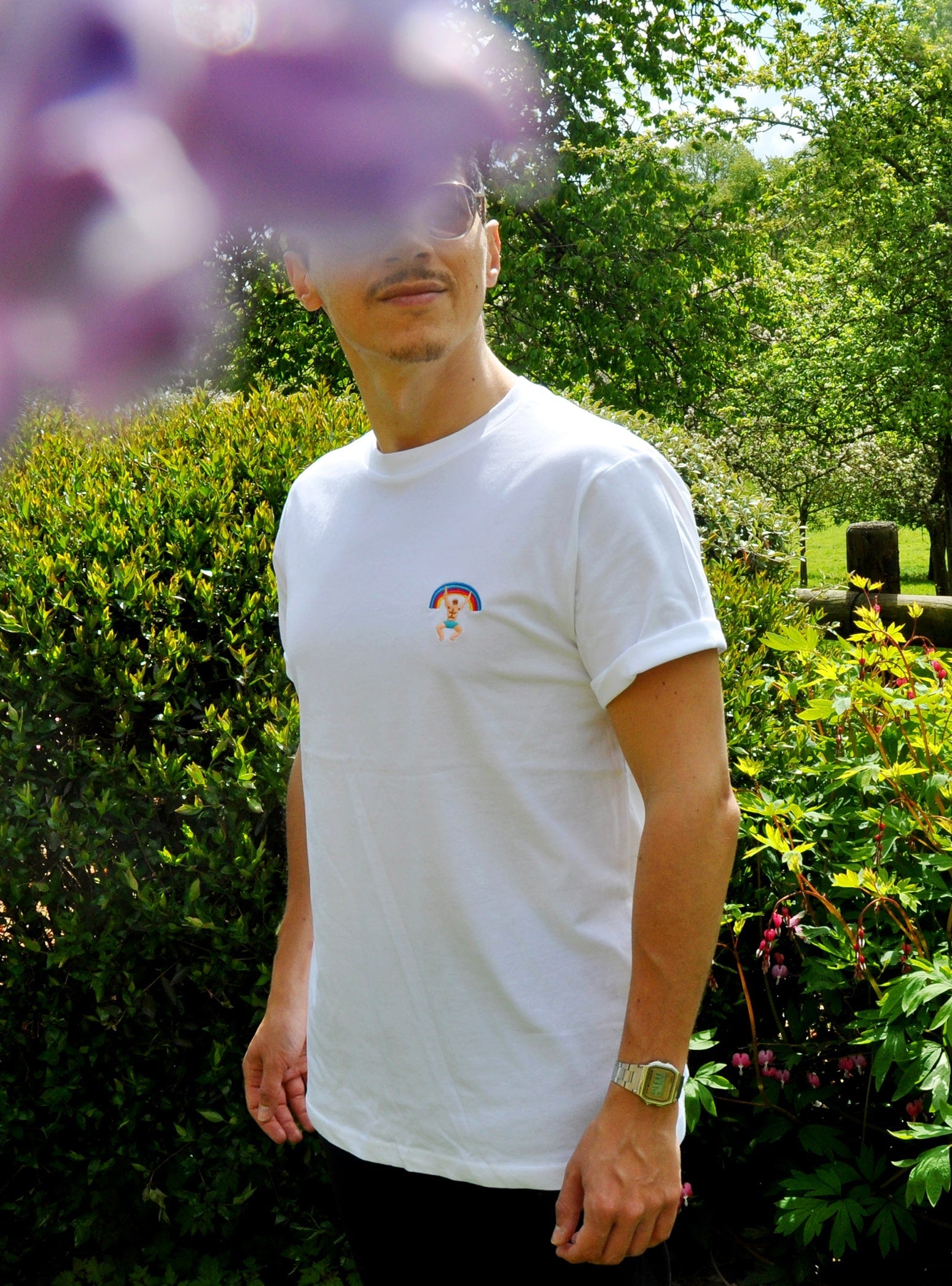 T-shirt blanc Rainbow Girl & Man - Meanwhile Boutique