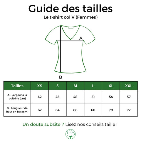 T-shirt femme col V 100% lin upcyclé