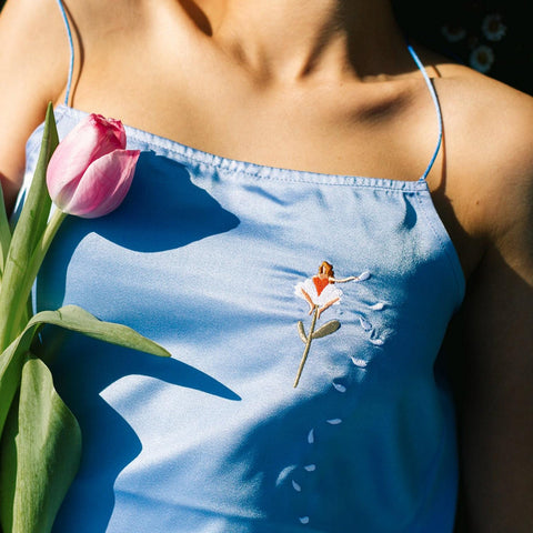 Top débardeur en satin doux vert d'eau - Meanwhile Boutique